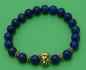 Mobile Preview: Tigerauge Perlen Armband mit goldfarbenem Löwenkopf